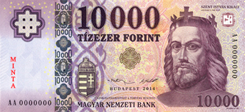 Hungarian Forint HUF 10000 Ft bank note front face
