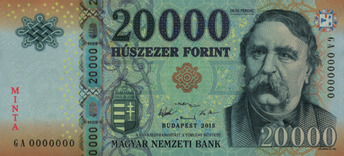 Hungarian Forint HUF 20000 Ft bank note front face